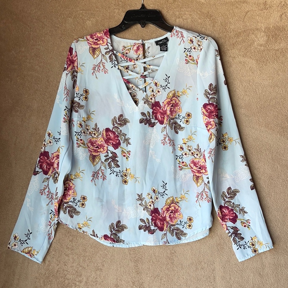 S Rue 21 Floral Blouse